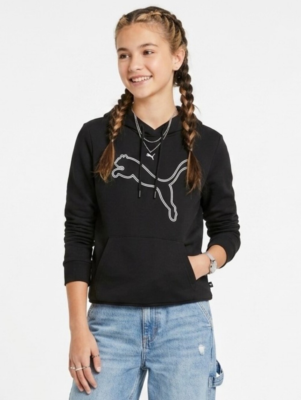 Puma ✨️ Women's Black Hooded Sweatshirt Size XL